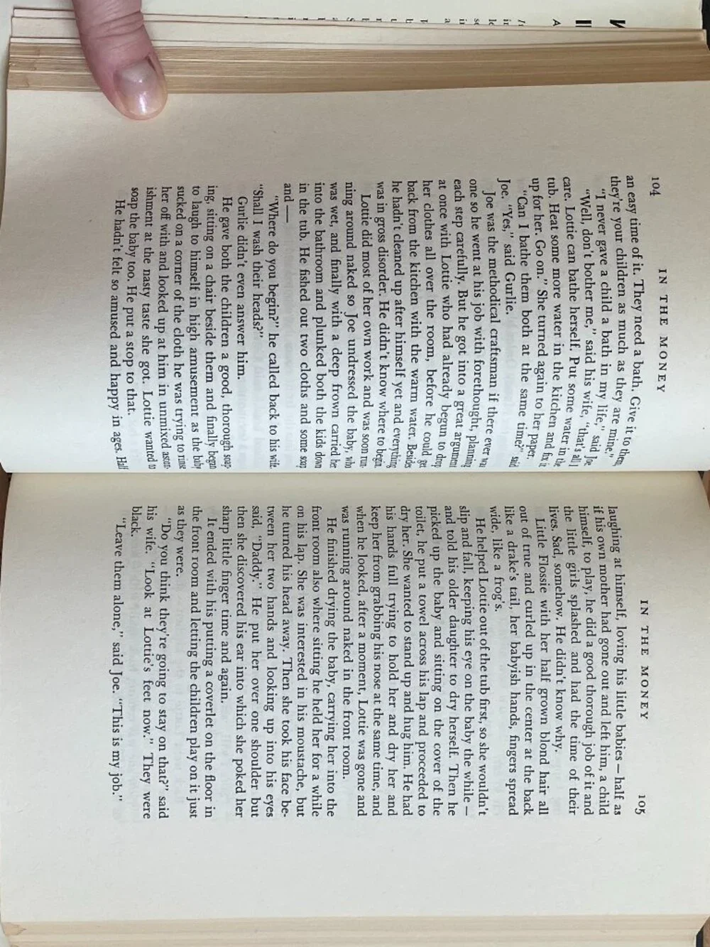 In The Money A Novel by: William Carlos Williams- to White Mule Part II  1967